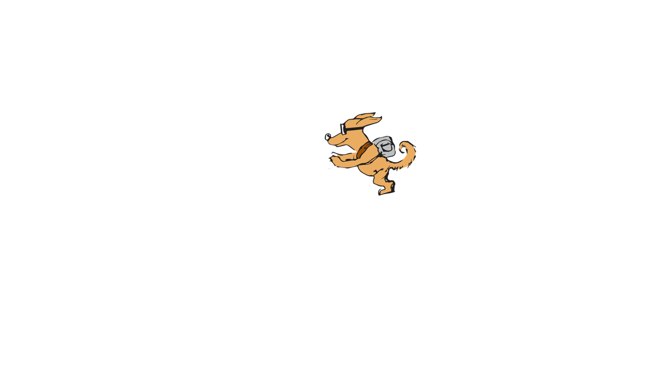 Happy tails tours logo white