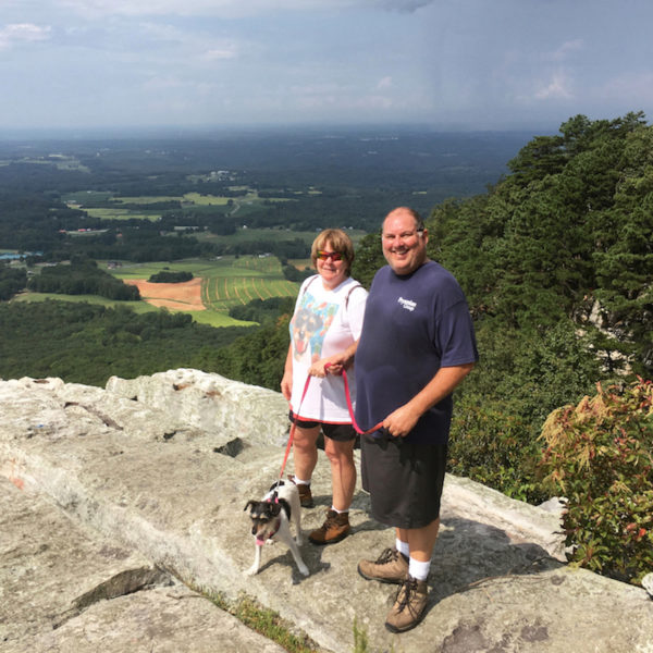 Hiking with dogs at Pilot Mountain