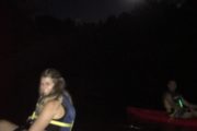 kayaking under the full moon